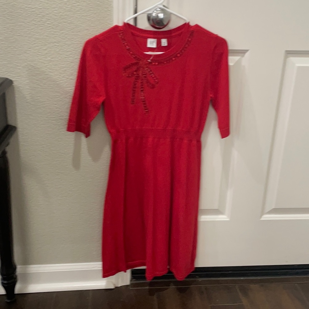 Gap kids NWT Red sequin bow dress. Size XXL